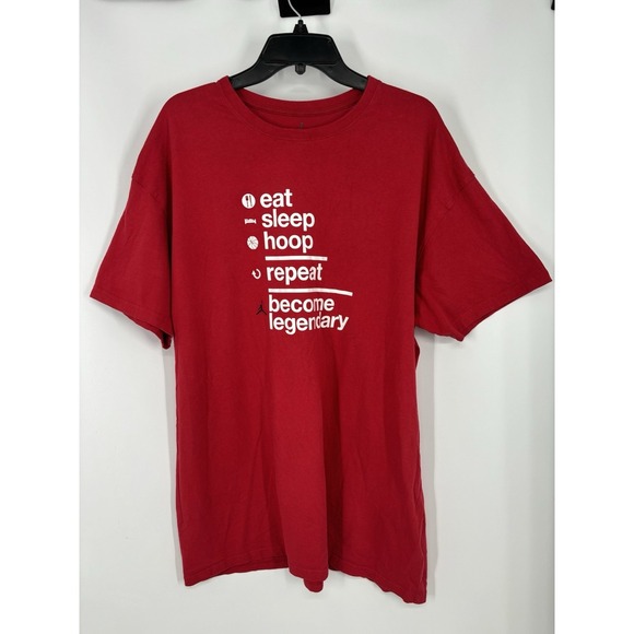 Air Jordan Graphic Short Sleeve Tee Graphic Basketball Eat Sleep Hoop Repeat 2XL - Picture 1 of 8